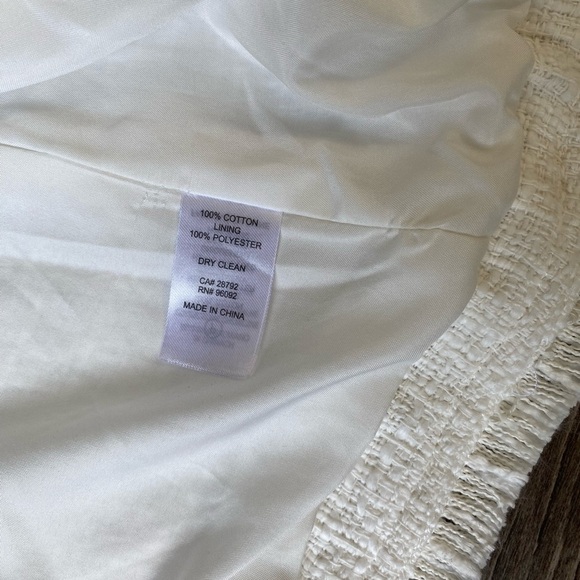 NWT Carolina Belle Cream Blazer Size M 100% Cotton - Picture 2 of 10